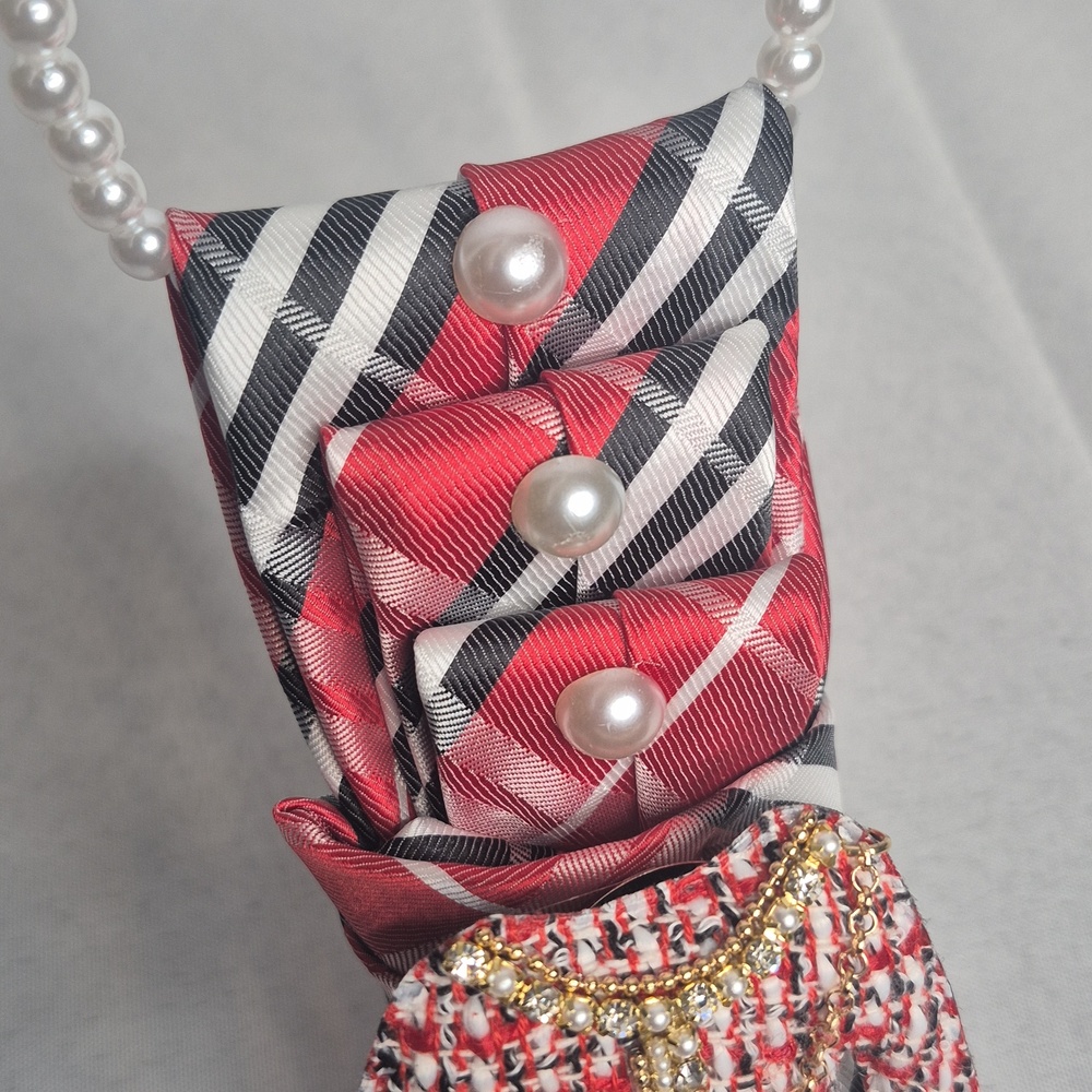 Handcrafted Luxury Fashion Necktie Necklace 📿 (TARTAN GIRL) - Picture 14 of 14
